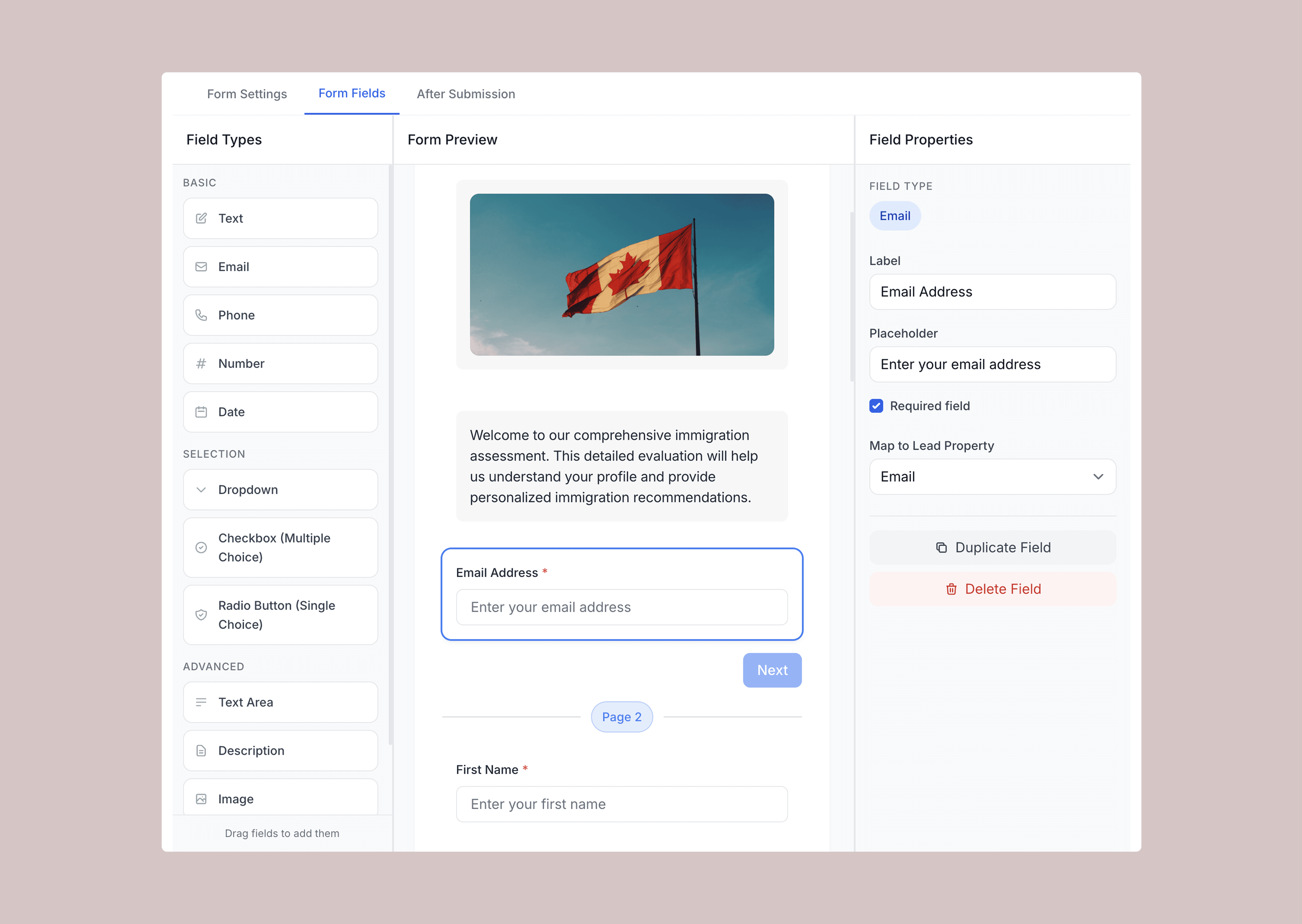 Customizable Lead Intake Forms