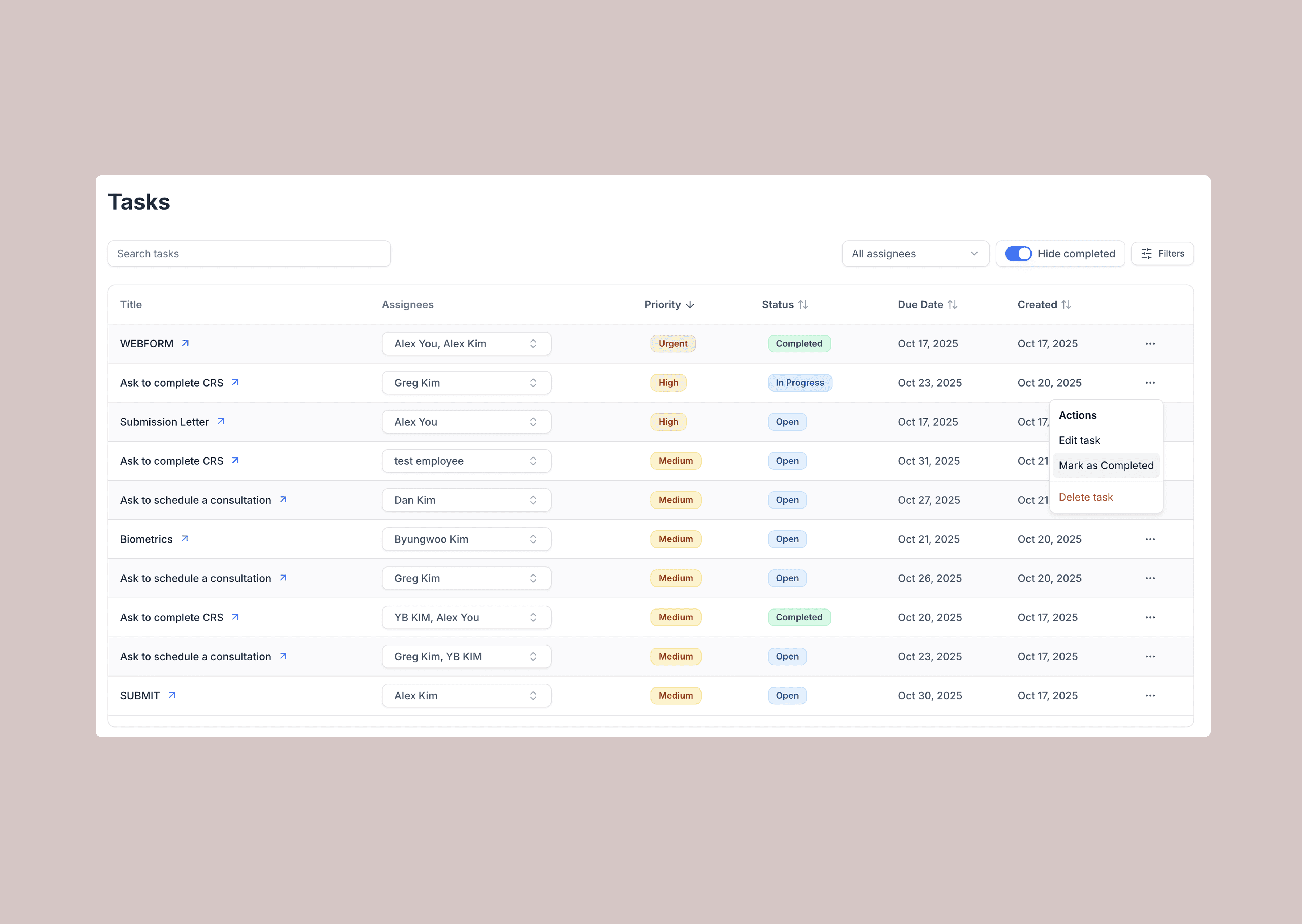 Task Management