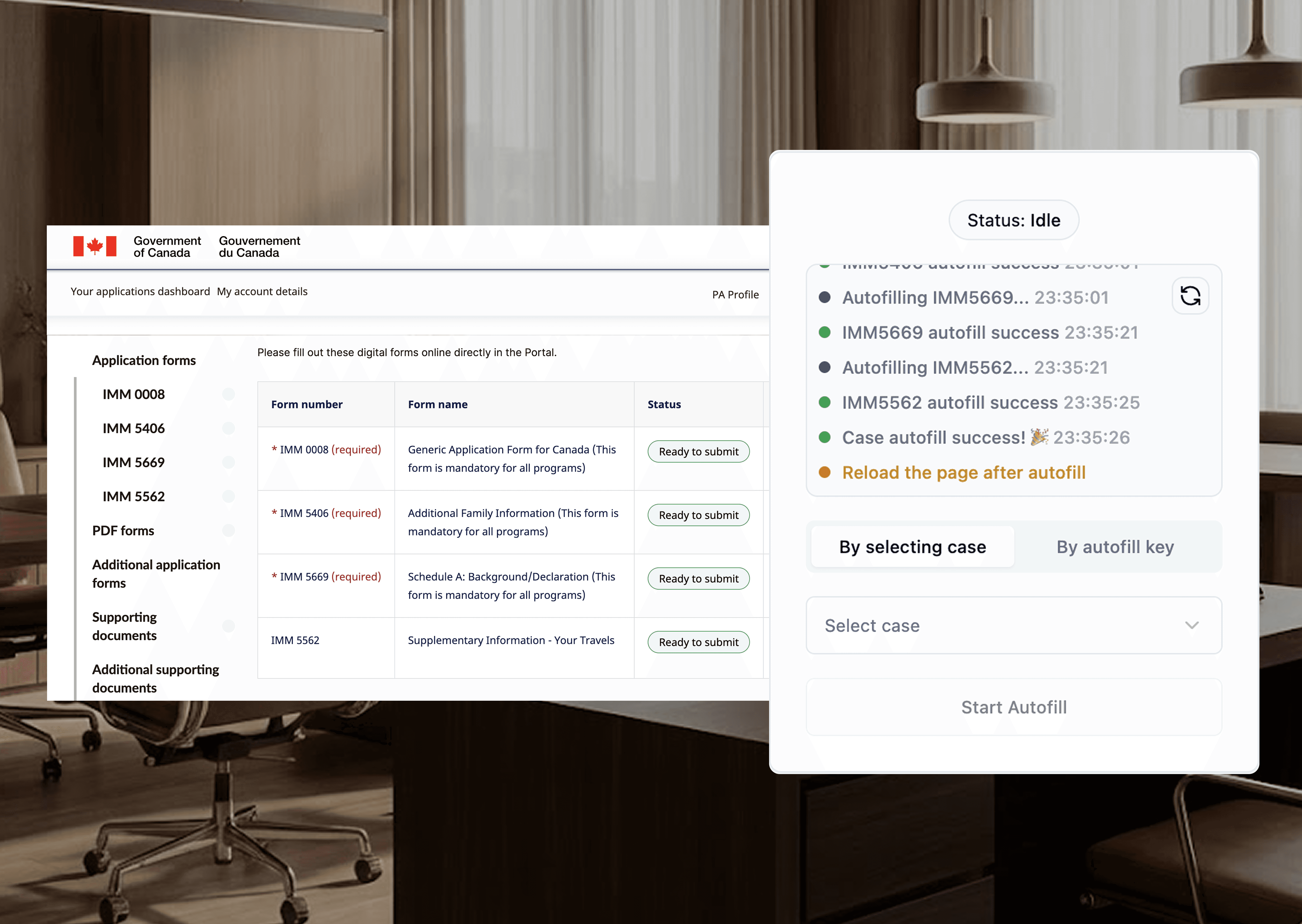 Representative PR Portal Autofill